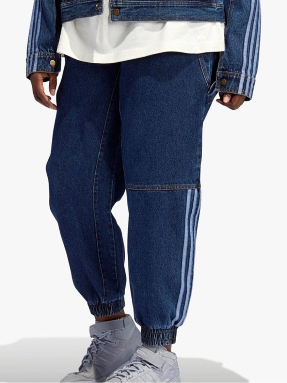 Adidas Ivy Park Denim Cargo Track Joggers pants Size Small